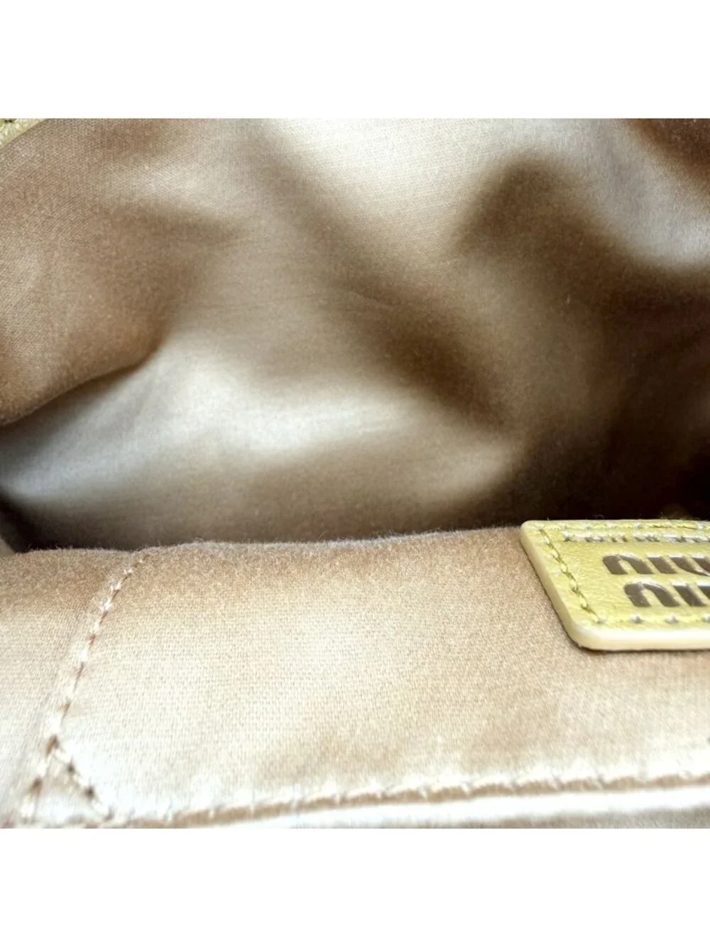 Miu Miu 2-Way Backpack Handbag Mustard Miu Miu Leather Yellow Gold Vintage